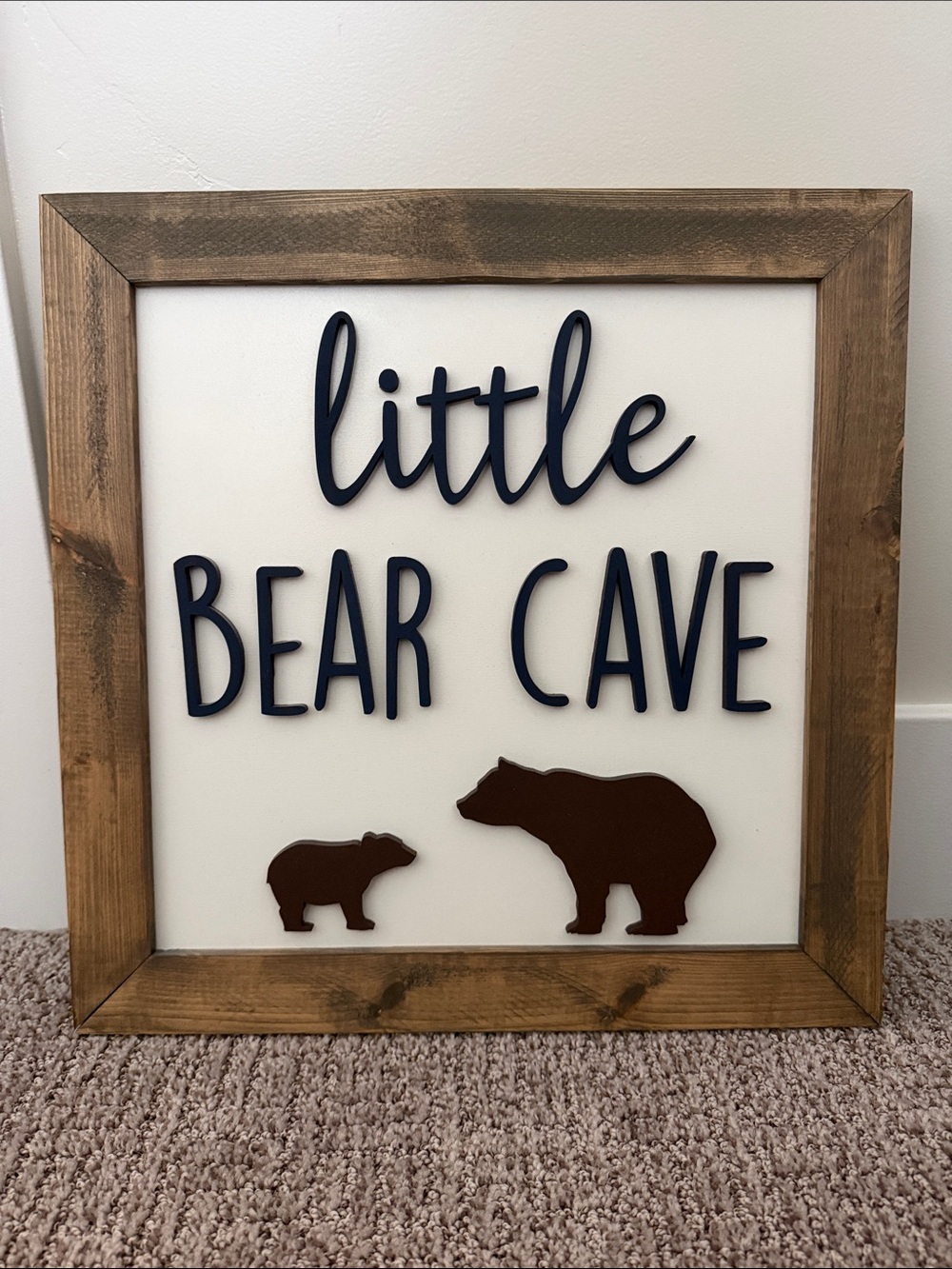 Little Bear Cave Wall Sign for Nursery